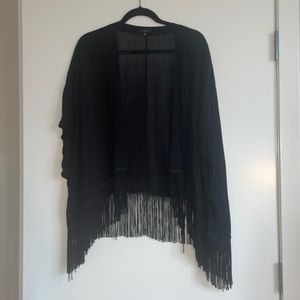 Aritzia Talula fringed cardigan